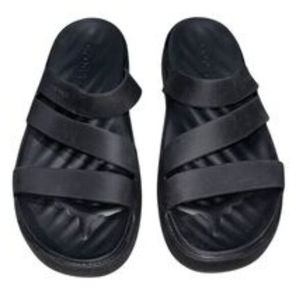 Crocs Getaway Strappy Slide Sandals in Black - Picture 13 of 16